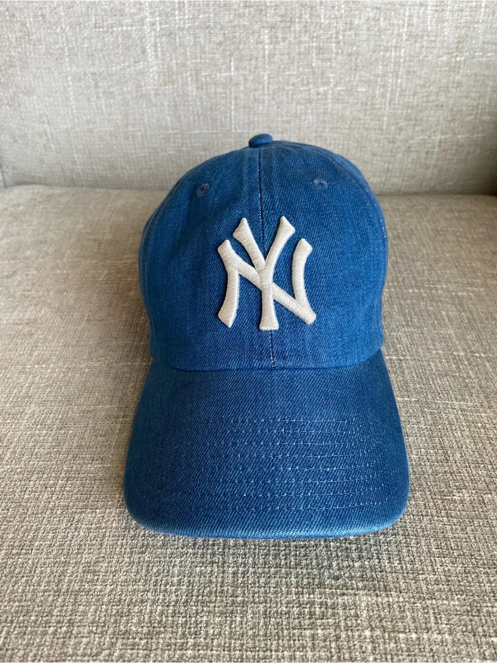 '47 New York Yankees Denim Baseball Hat One Size Blue Denim